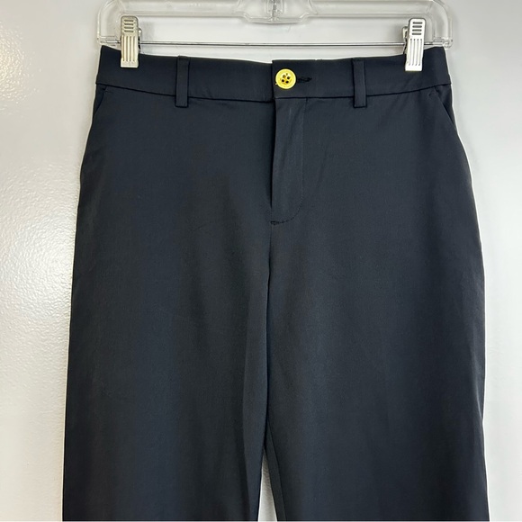 NWT Lilly Pulitzer Black Noir Travel Trousers/Pants Straight Leg UPF 50 Size 0 - Picture 2 of 10